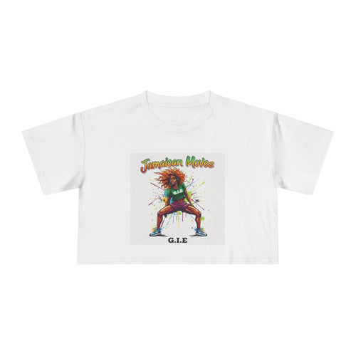 Jamaican Moves Crop Tee white by G.I.E. 